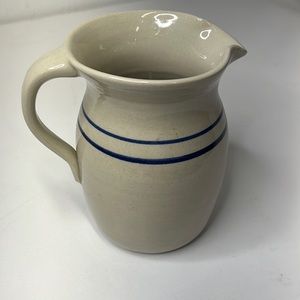 Vintage Marshall Pottery Blue Line Pitcher